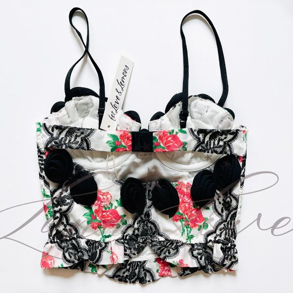 FOR LOVE & LEMONS Daje Bustier Crop Top NWT - Picture 7 of 10